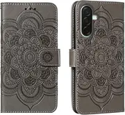 for Samsung Galaxy A26 Case Wallet with Card Holder Kickstand Magnetic Soft Leather Flip Fold Case for Samsung A26 Cover (Gray)