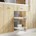 Pull-Out Wire Baskets 2 pcs Silver 300 mm Kitchen Storage Organizer Home U 50478