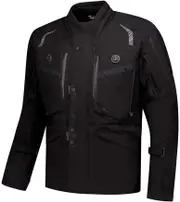 Rusty Stitches Kane, textile jacket waterproof , color: Black , size: XXL