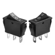On Off On Rectangle Rocker Switch 3 Position SPDT Black for Automotive Hobbyist