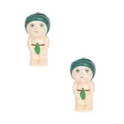 2PK Urban May Gibbs Gumnut Baby Home/Office Vase Shelf Indoor Decor 18cm Green