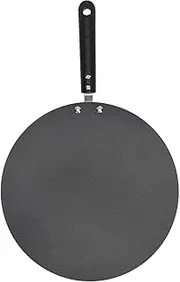 Nonstick Crepe Pan, High Edge Design Nonstick Griddle Pan, Aluminum Pancake Griddle Roti Pan Suitable for Gas Stoves, Flat Frying Pan for Egg Omelet Tortilla Tawa