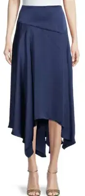 TED BAKER Handkerchief-Hem Satin Skirt NWT Size Uk 2- US 6