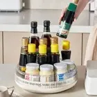 Plastic 360 Degree Rotating Spice Rack Cosmetic Storage Box for Home