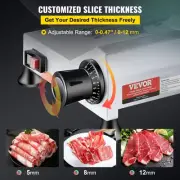 240W Electric Meat Slicer with 0-12mm Adjustable Thickness, Carbon Steel Blade