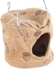 EXHUMKY Hamster Accessory Chinchilla Bed Warm Hamster Hammock Soft Velvet Hanging Bed Pet Nest Random Style