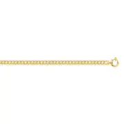 9ct Yellow Gold Silver Filled 19CM Curb Bracelet