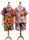 Outfit Set of 2pcs = Shirt + Pants, Boho 90s, Patchwork Handmade by women Thai.