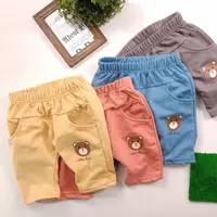 在飛比找momo購物網優惠-【艾比童裝】嬰兒 小熊口袋長褲 MIT台灣製寶寶褲(下著系列