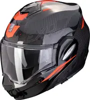 Scorpion EXO-Tech Evo Carbon Rover, modular helmet , color: Black/Red , size: XXL