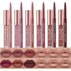 NNETM 12 Matte Velvet Nude Liquid Lipstick + Lip Liner Set Lip Gloss