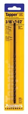 Hillman 375227 Carbide Tipped Straight Shank Drill Bit 3/16 x 7-1/2 L in.