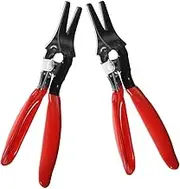 COMPUKAS 2pcs Vacuum Line Hose Remover Pliers Durable Mechanic Tool for Automotive Fuel Line Separation Effortless Hose Disassembly Sturdy Design Portable and Convenient Storage