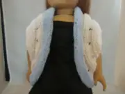 Hand Knit White Blue Ellipse Vest Girl Doll Clothes fits 18" American Doll