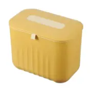 Kitchen Compost Bin Hanging Small Trash Can, 7L/1.8Gallon Trash Can, Yellow
