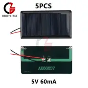 5Pcs 1.5/2/3/5V 60/120/130/150mA Solar Cell Panel Module DIY Solar Panel w/Wire