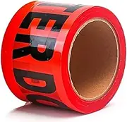 "DANGER DO NOT ENTER" Red Premium Barricade Tape, 3" x 300 Feet, 1 Roll