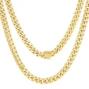 10K Yellow Gold Mens 6.5mm Miami Cuban Link Chain Italian Necklace Box Clasp 24"