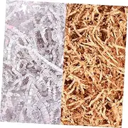 Baluue 2 Packs Packing Cash Sealing Card Wrapping Shipping Transparent Crinkle Filler Mini Peel Tape Masking Shredded Multiple Dispenser Boxes Basket Fillings Paper