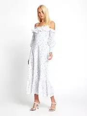 BNWT ALICE MCCALL PORCELAIN LIMONATA MIDI DRESS - SIZE 6 AU/2 US (RRP $395)