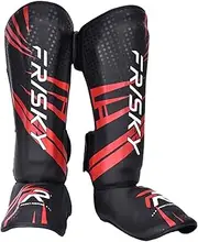 Vaveren Muay Thai Kickboxing Shin Guards Leg Instep Protection Pads Karate Shin Guards Leg Foot Guards for Sparring Kickboxing Sports