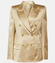 [Khaite] Khaite Nathan satin blazer AU 12 beige