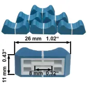 6 Fader Knob Azure Blue 8mm Slider Control Button Sliding Control Controllers