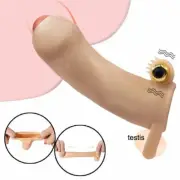 Silicone-Male-Thick-Condom-Reusable-Penis-Sleeve-Sheath-Extender Enlarger Bigger