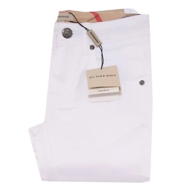 9652O pantaloni bimba bianco BURBERRY trousers pants kids
