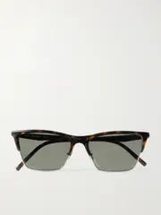 [SAINT LAURENT EYEWEAR] SAINT LAURENT EYEWEAR - D-frame Tortoiseshell Acetate And Silver-tone Sunglasses - One size One size Tortoiseshell