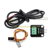 1X DS18B20 Temperature Sensor Module WaterProof T Probe+Terminal Adapter