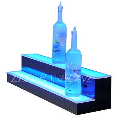 33" LED LIGHTED BAR SHELVES, Two Step, Bottle Shelf, Display Shelving Sale