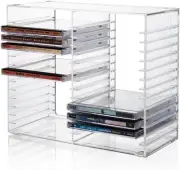 STORi Stackable Clear Plastic CD Organizer with Rubber Feet |