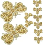 Gadpiparty 10Pcs Wear Resistant Bee Patches Decorative Coat Patches for Clothing Hats Bags Easy to Use Embellishments for Repair Personal Style