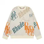 RHUDE 男士LOGO 緹花圓領毛衣 FARFETCH