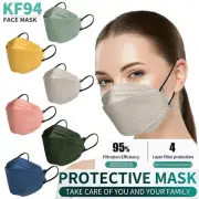 50Pcs KF94 Protective 4 Layer Face Mask Respirator Disp0sable Masks 95% PFE& BFE