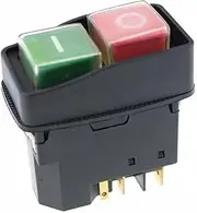 KLVN Electromagnetic Switch 5 Pin On Off red/Green Push Button Emergency Stop Ignition Switch 12A 230V