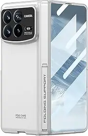 COQUE Protective Case for Xiaomi Mix Fold 4 Case, Protective Film Integrated Foldable All-Inclusive Case with Hinge, Foldable Mobile Phone Case for Xiaomi Mix Fold 4 Silver