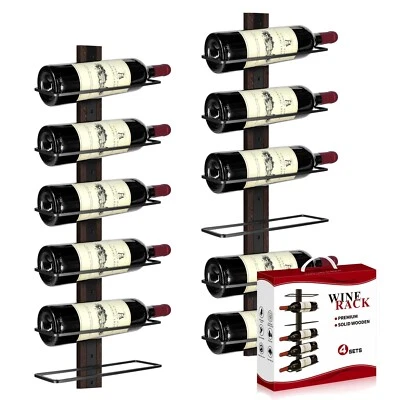 Wine Rack Wall Mounted, 12 Bottles Vertical Wine Bottle Rack Wall Mounted,Sol...