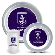 Fremantle Dockers AFL 3 Piece Melamine Dinner Set