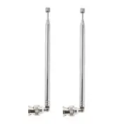 2pcs 7 Sections Telescopic Antenna BNC Connector For Radio Scanner/VHF/UHF/AM/FM