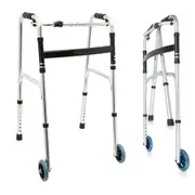 Folding Walker Medical Walking Aid Frame Height Adjustable Lightweight Outdoor