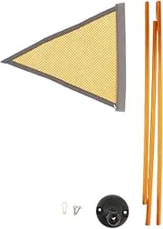 ａ aternee Kayak Flag Base Kit 4ft Flag High Visibility Versatile Aluminum Alloy Accessory with Stable Base for Dinghies Yacht Boats, Orange Flag