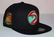 Mitchell & Ness ATLANTA HAWKS Dynasty Fitted Hat Cap Size 7 3/8 WEATHERMAN *1C
