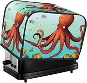 Giant Octopus Toaster Cover 2 Slice Bread Machine Covers Waterproof Universal Size Kitchen Small Appliance Cover with Hang Loop, Dust and Fingerprint Protection