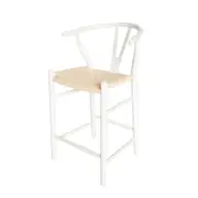 SK Designer Living | Replica Hans Wegner Wishbone Stool | Bone White & Natural