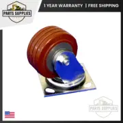 6492061 Caster Assembly 4" Red Polyurethane Fits NSS Wrangler 2625 Floor Sweeper