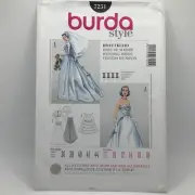 Burda Style 7251 Misses Sz 10-18 Wedding Dress Sewing Pattern UC FF
