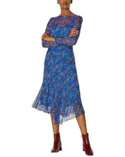 LK Bennett Bloomsbury Silk-Blend A-Line Dress