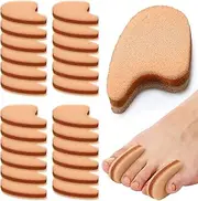Pushglossy 12 Pads Foam Toe Separator Toe Gasket Redress Overlapping Toes Relieve the Pain Prevent Friction and Release Pressure Toe Spacers for Corn, Blister, and Hammer (Skin Color)